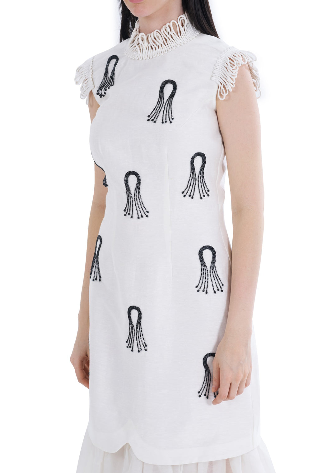 STARLIT MIDI DRESS WHITE