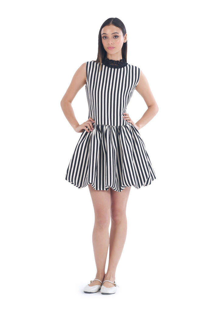 STRIPES BALLOON DRESS