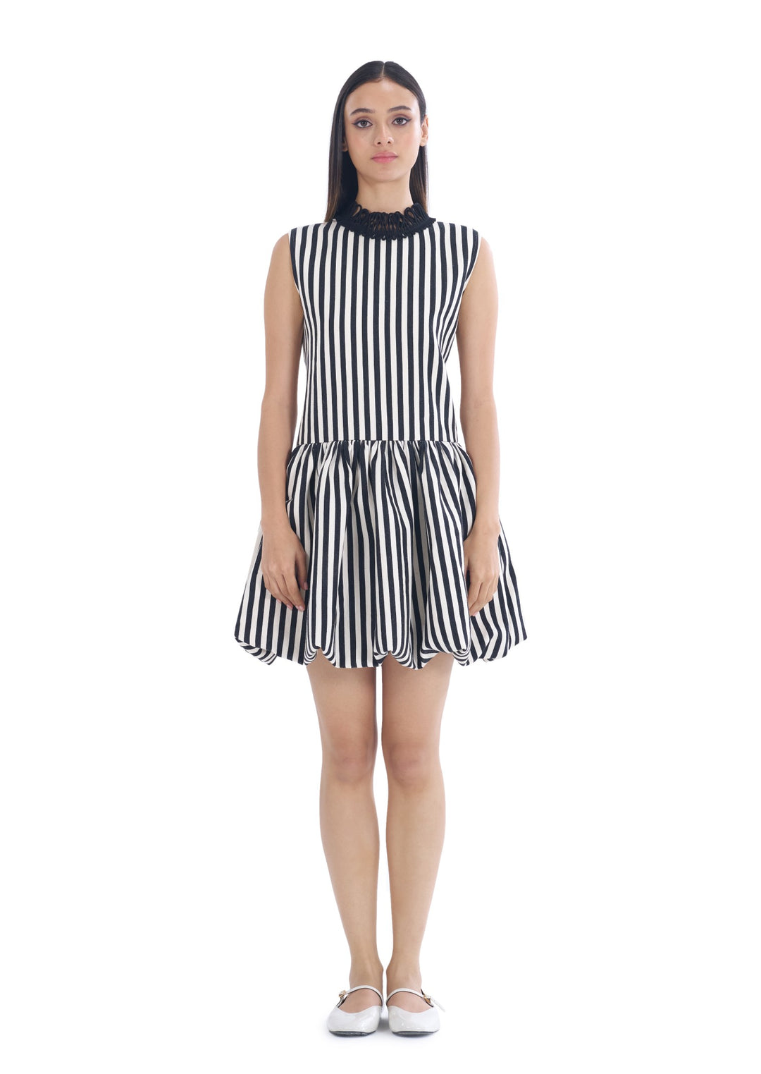 STRIPES BALLOON DRESS