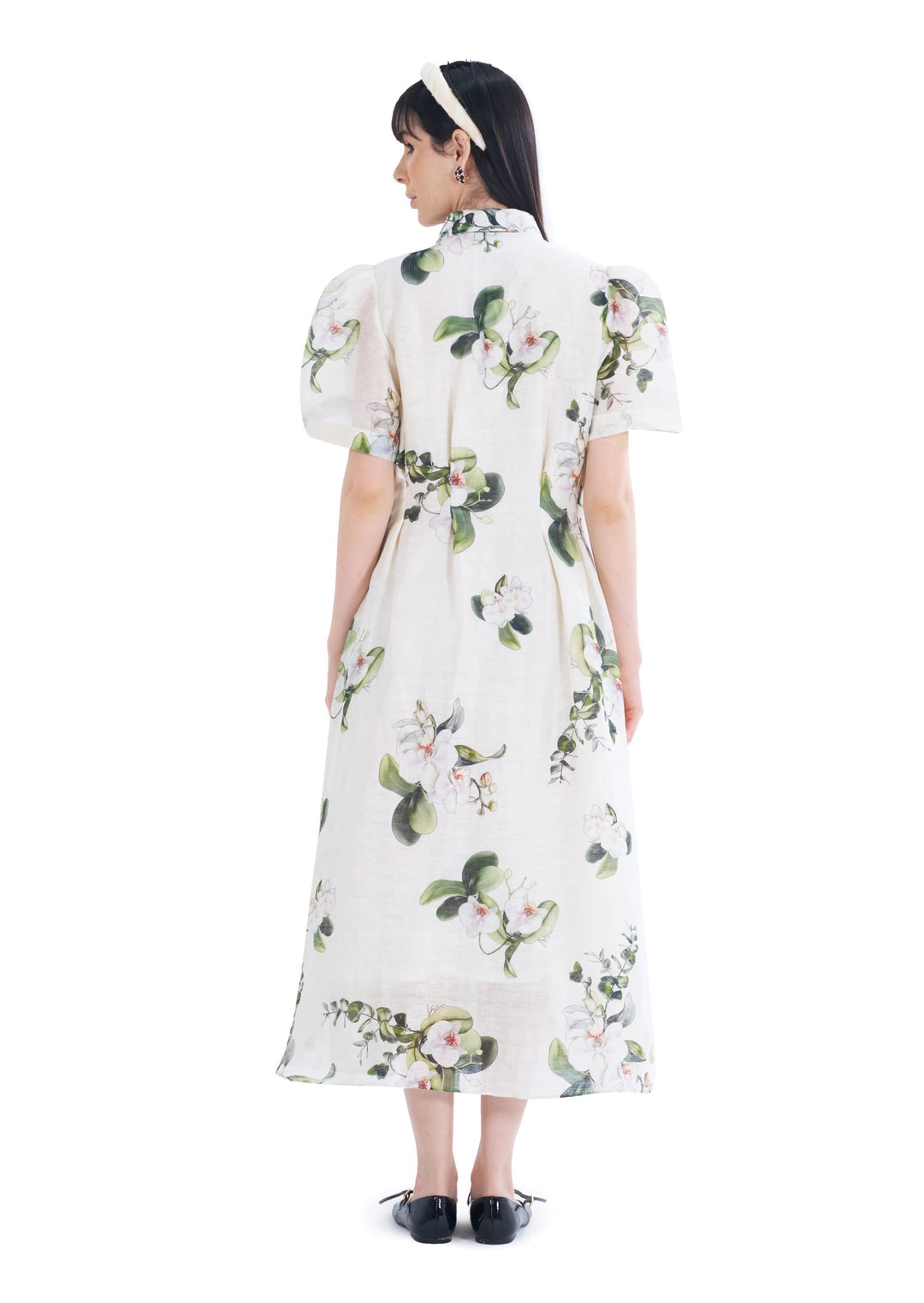 ORCHID SHIRT MIDI DRESS