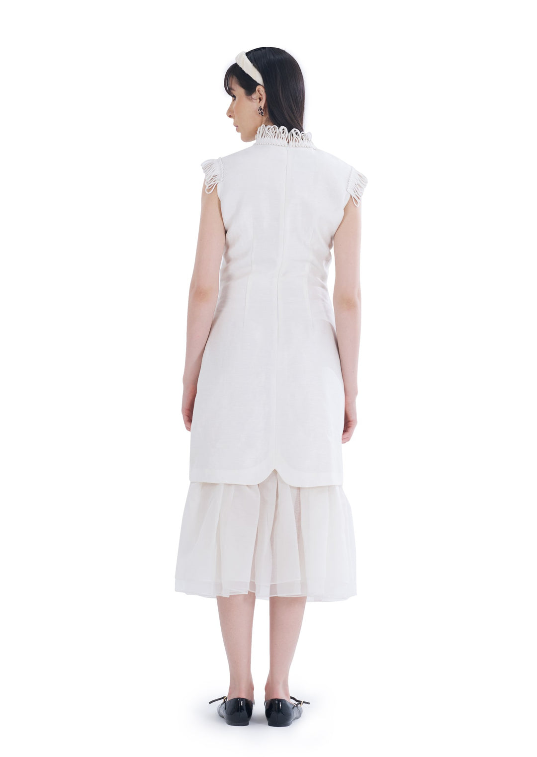 STARLIT MIDI DRESS WHITE