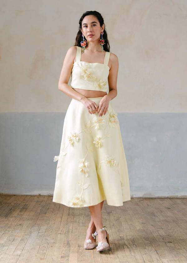 BLOSSOM CROP BUSTIER YELLOW