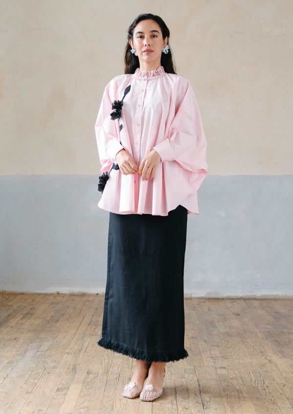BLOSSOM CAPE SHIRT PINK