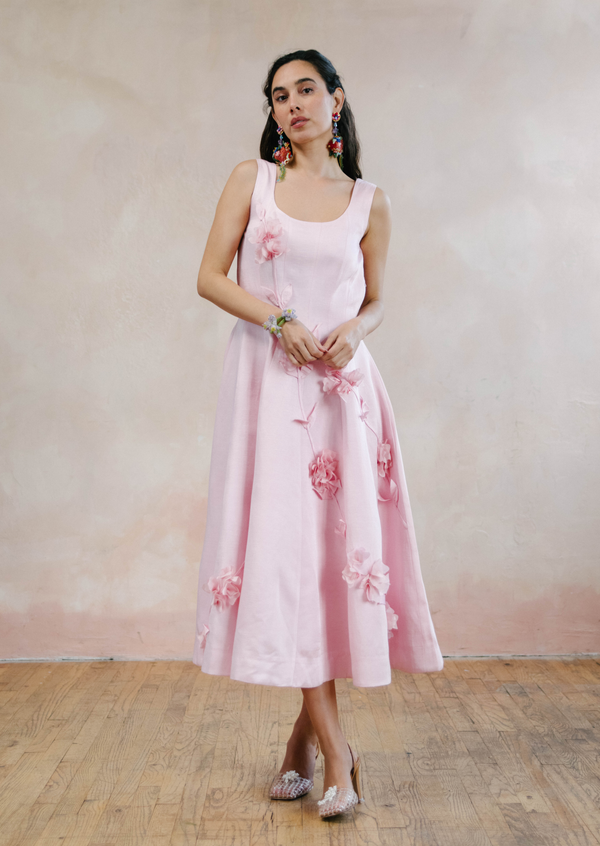 BLOSSOM MIDI DRESS PINK