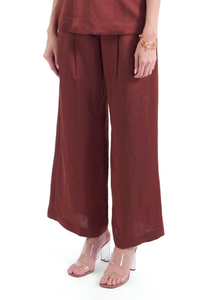 BROWN BUTTERCUP PLEATED PANTS