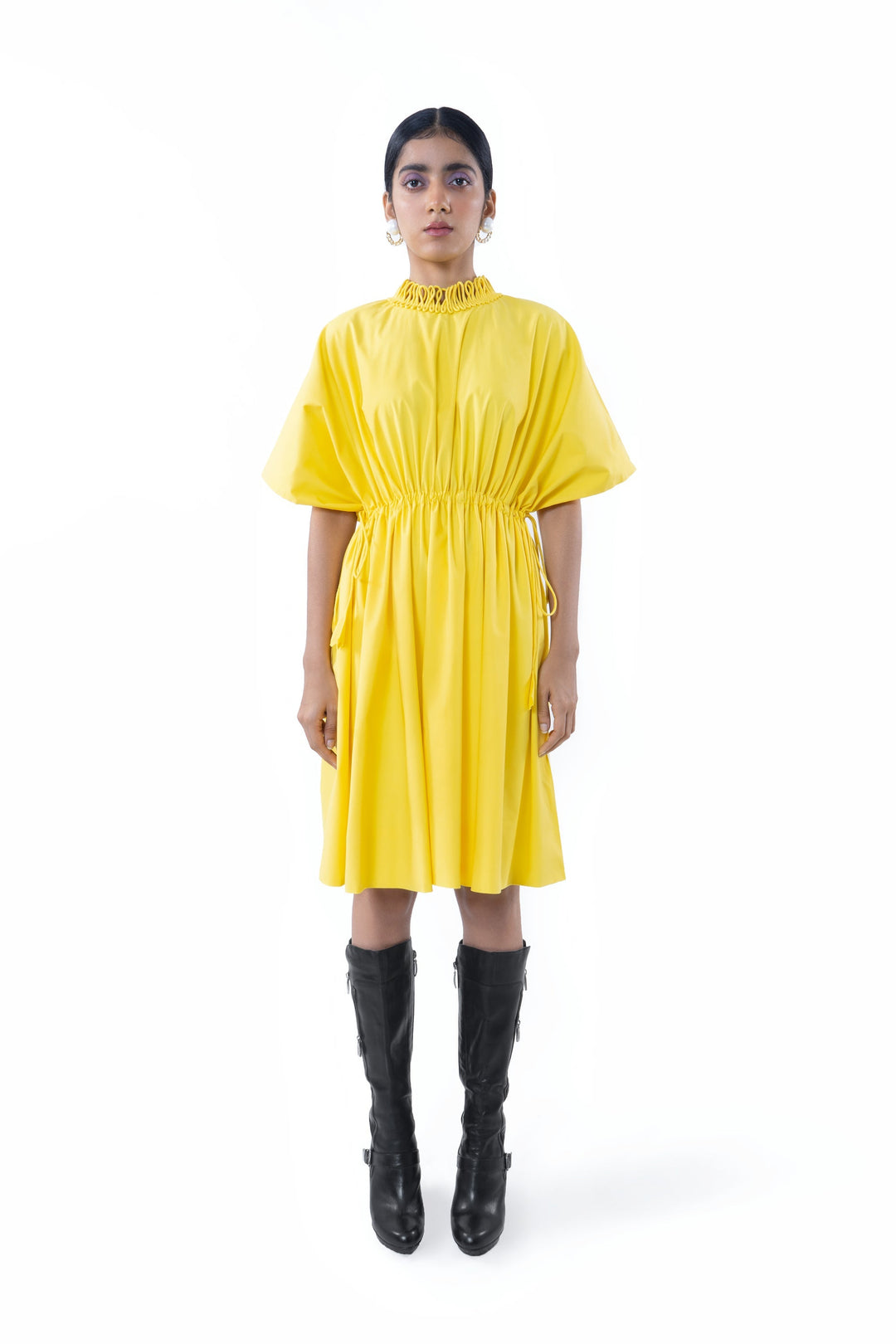 YELLOW IRIS FREE STYLE DRESS