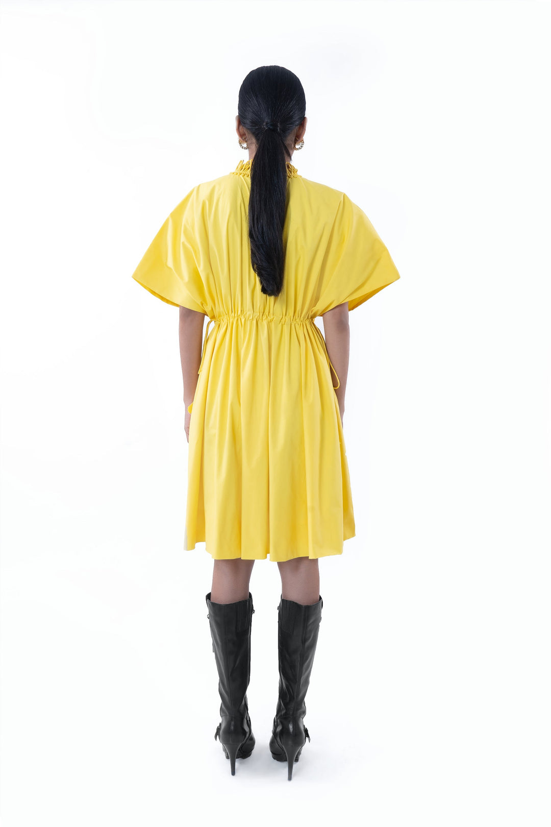 YELLOW IRIS FREE STYLE DRESS