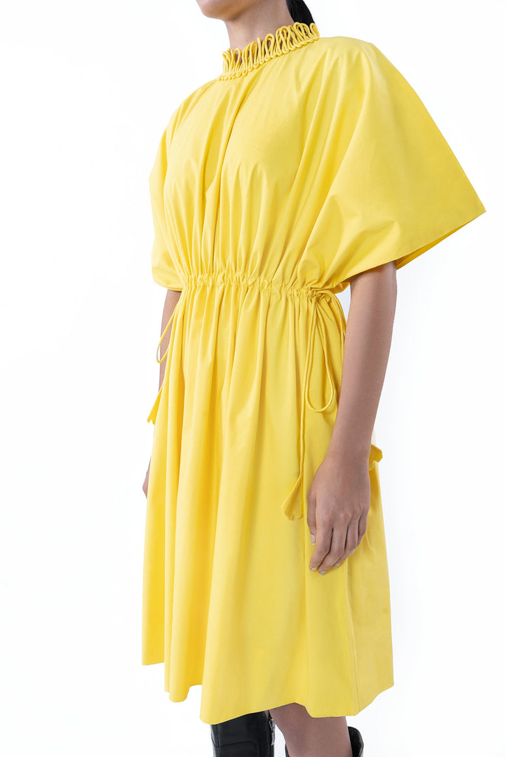 YELLOW IRIS FREE STYLE DRESS