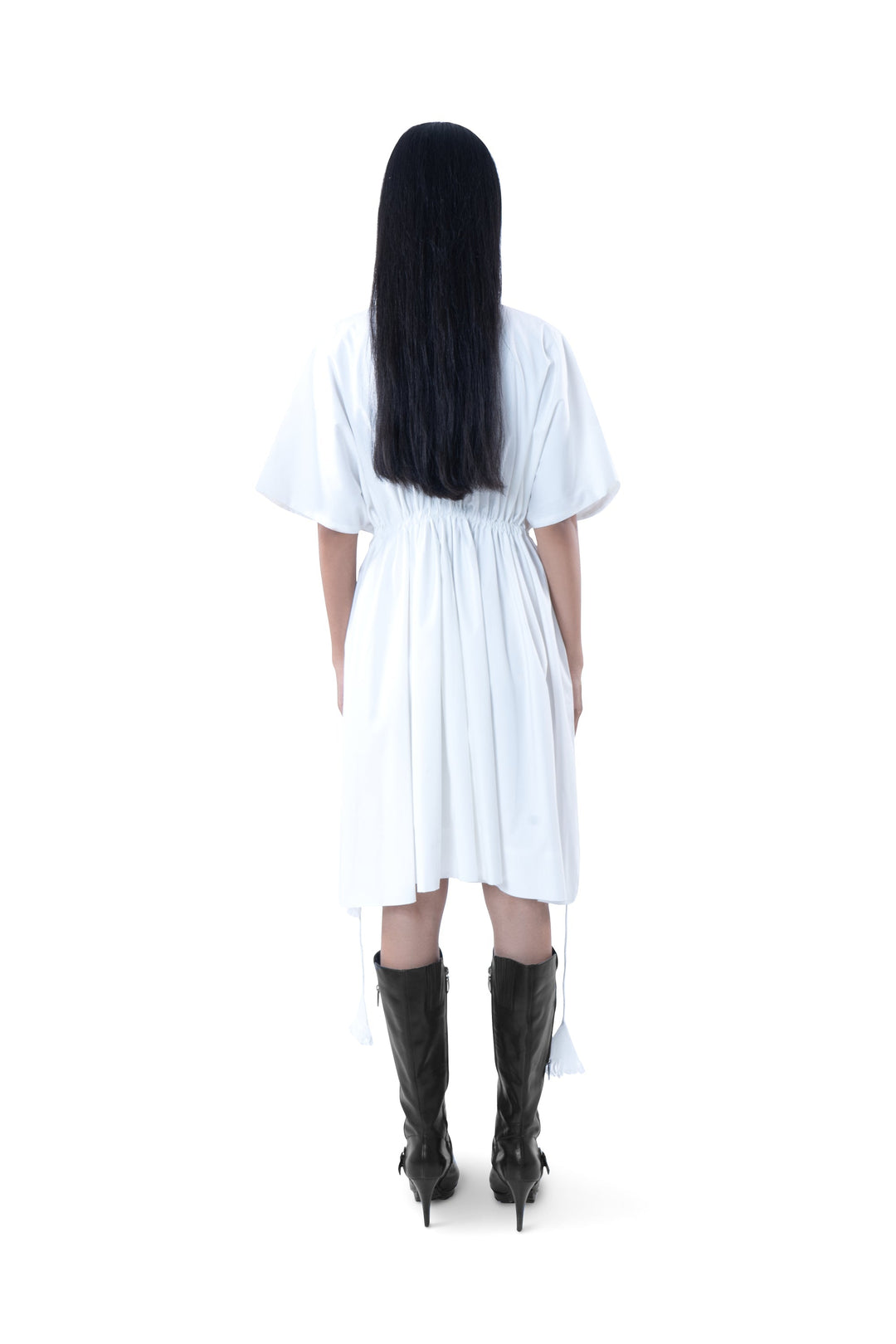 WHITE IRIS FREE STYLE DRESS