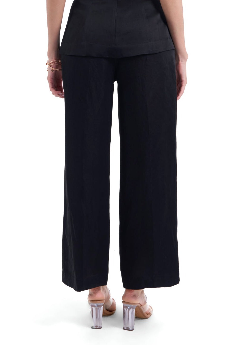 BLACK BUTTERCUP PLEATED PANTS