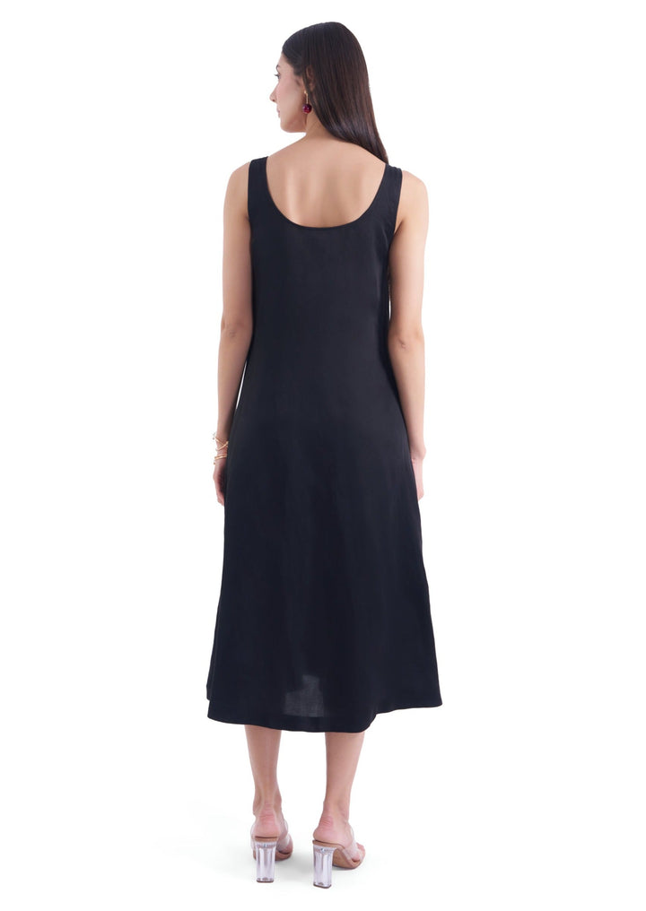 MAGNOLIA SLIP DRESS BLACK