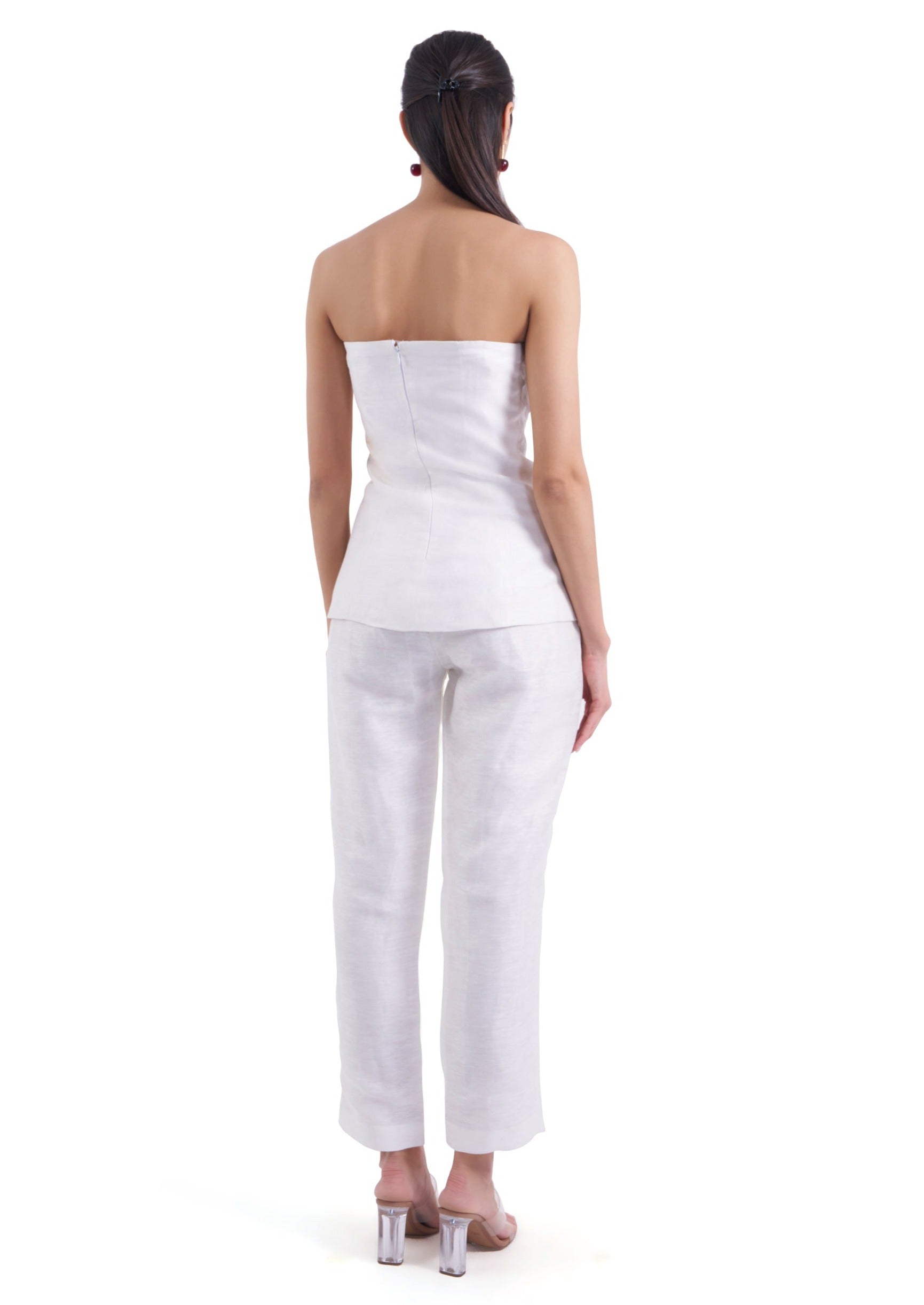 BLANC FLOWER BUSTIER