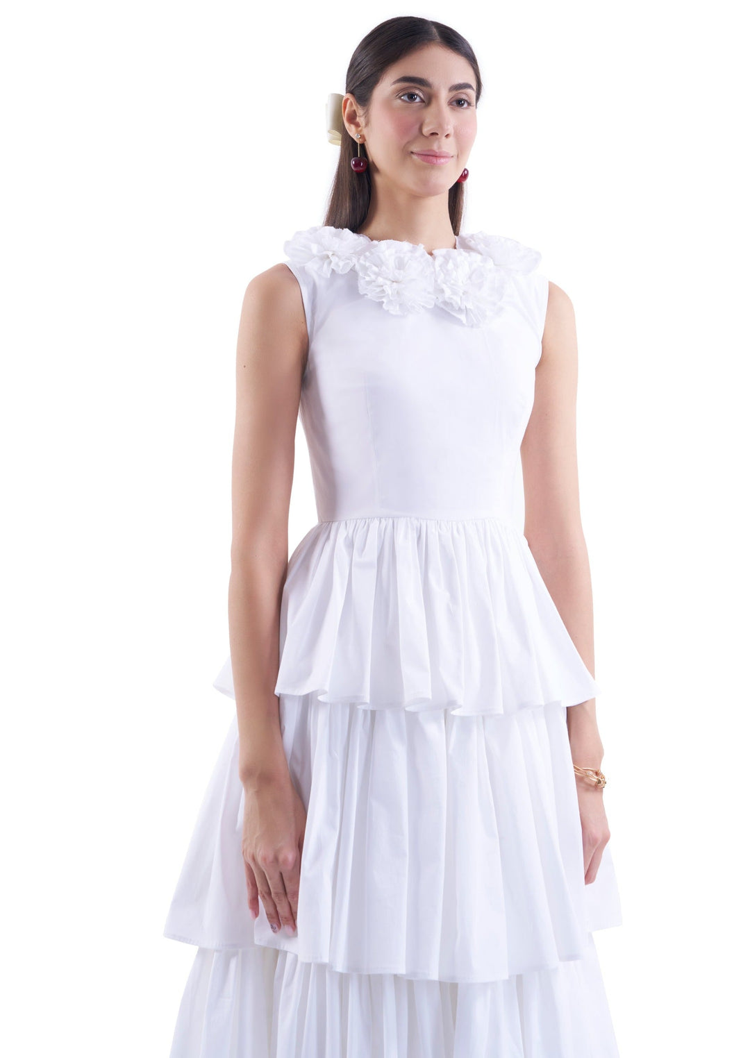 BUTTERCUP TIER DRESS (WHITE)