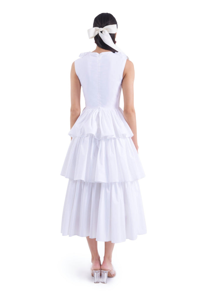 BUTTERCUP TIER DRESS (WHITE)